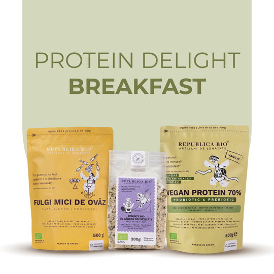 Protein delight breakfast Republica BIO, pachet promotional, ecologic, 1200 g